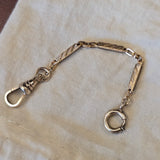 Antique Gold Filled Swivel Dog Clip Bolt Clasp Set, Chain Connector Extender, Charm Holder, Old Findings, Watch Chain Fob Parts