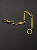 Antique Gold Filled Watch Chain Extender: Swivel Dog Clip Clasp Set