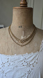 Antique Victorian 10K Solid Gold Double Interlocking Link Collar Chain Necklace, Locket Watch Chain, 17.5 Inches