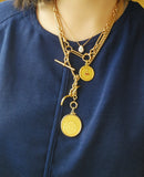 Antique 1918 Mexican 20 Peso Gold Coin Pendant in 10K Bezel