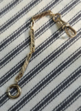Antique Gold Filled Swivel Dog Clip Bolt Clasp Set, Chain Connector Extender, Charm Holder, Old Findings, Watch Chain Fob Parts