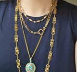 Antique Edwardian 14k Filigree Sautoir Necklace, 32.25"