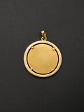 Romantic Vintage Antique French 18K Gold Medallion Pendant – Signed L. Lafitte