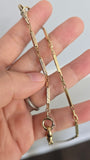 Antique Gold Filled Swivel Dog Clip Bolt Clasp Set, Chain Connector Extender, Charm Holder, Old Findings, Watch Chain Fob Parts