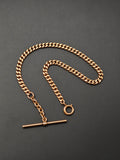 Antique 12K-14k Curb Link Short Watch Chain Necklace with Gold Filled Chain Extender Option, Gift for Her