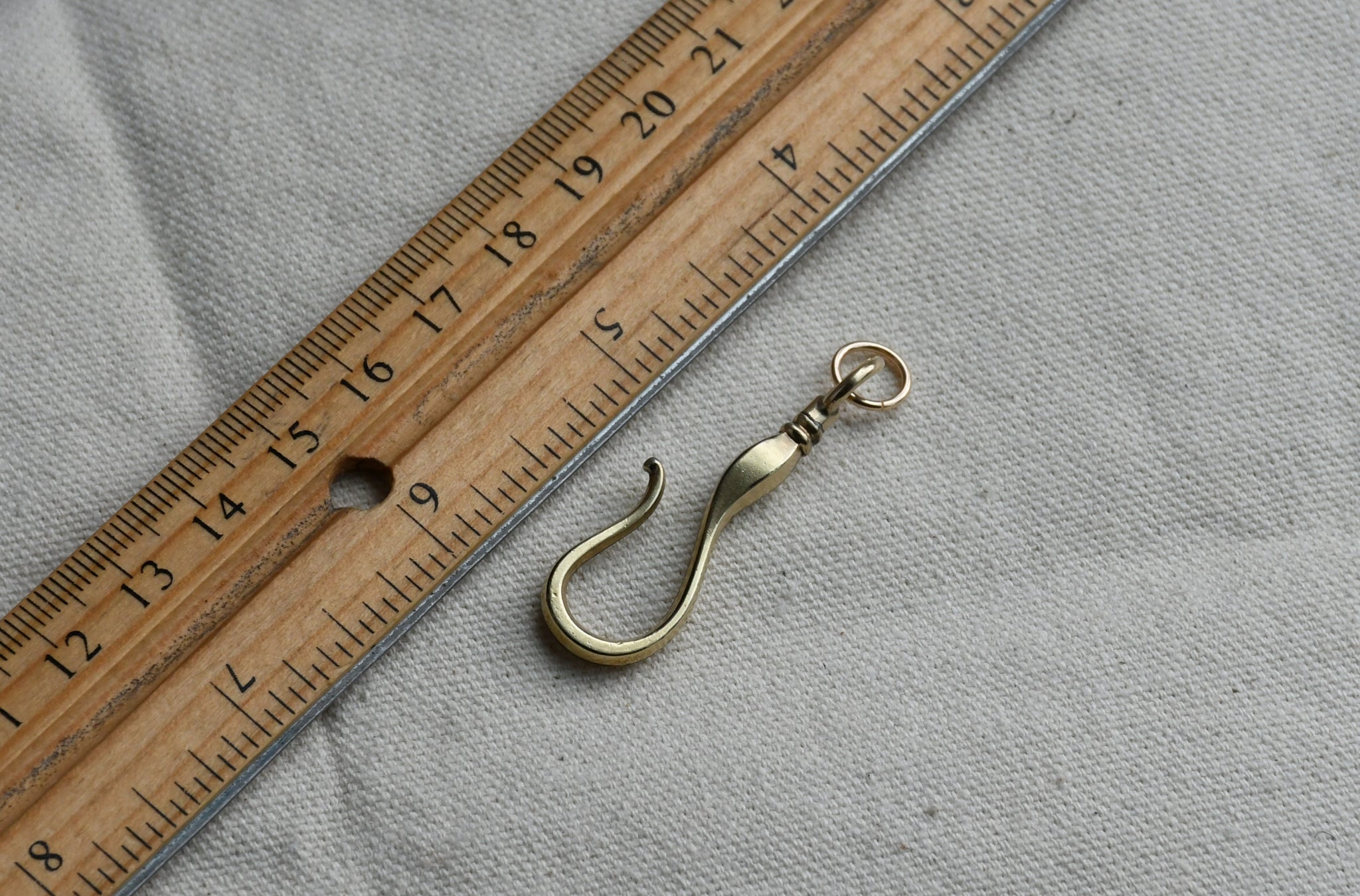 Large Size Antique Gold Filled Shepherd Hook, Charm Pendant Holder