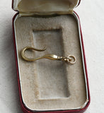 Large Size Antique Gold Filled Shepherd Hook, Charm Pendant Holder, Chain Connector