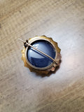 Victorian 14k diamond locket brooch