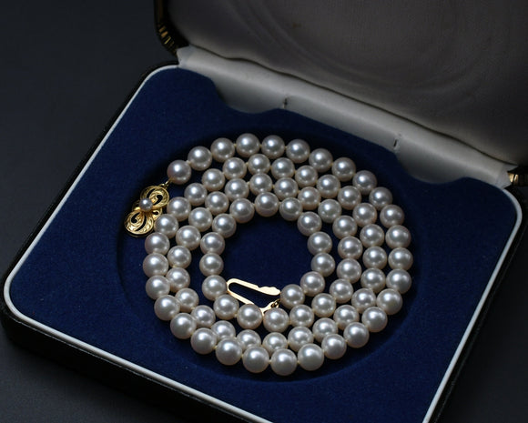 Classic Mikimoto Akoya Pearl Single Strand Necklace