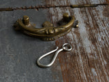 Large Oversized Antique Silver Shepherd Hook Swivel Clip, Charm Pendant Holder, Chain Connector