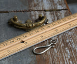 Large Oversized Antique Silver Shepherd Hook Swivel Clip, Charm Pendant Holder, Chain Connector