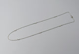 Estate Solid Platinum Seed Pearl Link Chain Necklace, 18" Long, Gift for Her