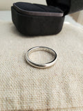 Estate Tiffany & Co Platinum Milgrain Wedding Band Ring, Engraved Carved Band Ring, Original Ring Box, Size 6.75