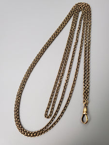 Layaway No.5- Antique 18K Green Gold Cable Link Chain, 19 Inches Double Length