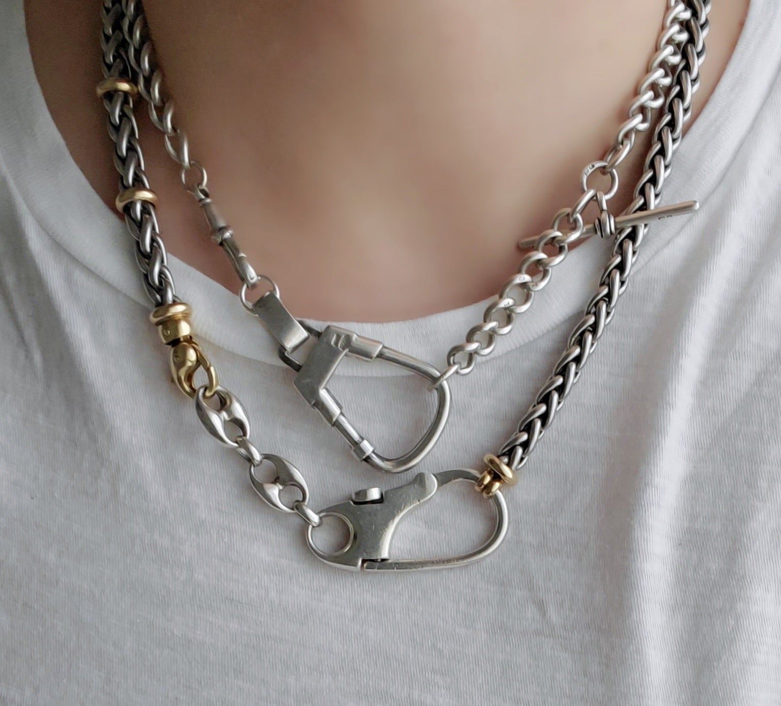 Sterling Silver Lock Chain Necklace