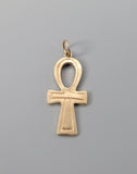 Vintage 14K Ankh Protection Talisman Lucky Charm Pendant, Gift for Her