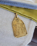 Vintage 18K Gold Saint Joseph Jesus Charm Pendant, Lucky Charm, Christian, Catholic, Talisman