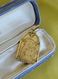 Vintage 18K Gold Saint Joseph Jesus Charm Pendant, Lucky Charm, Christian, Catholic, Talisman