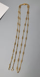 Antique French 18K Solid Gold Ornate Filigree Link Sautoir Long Chain Necklace, Layering Chain, 61.25 Inches