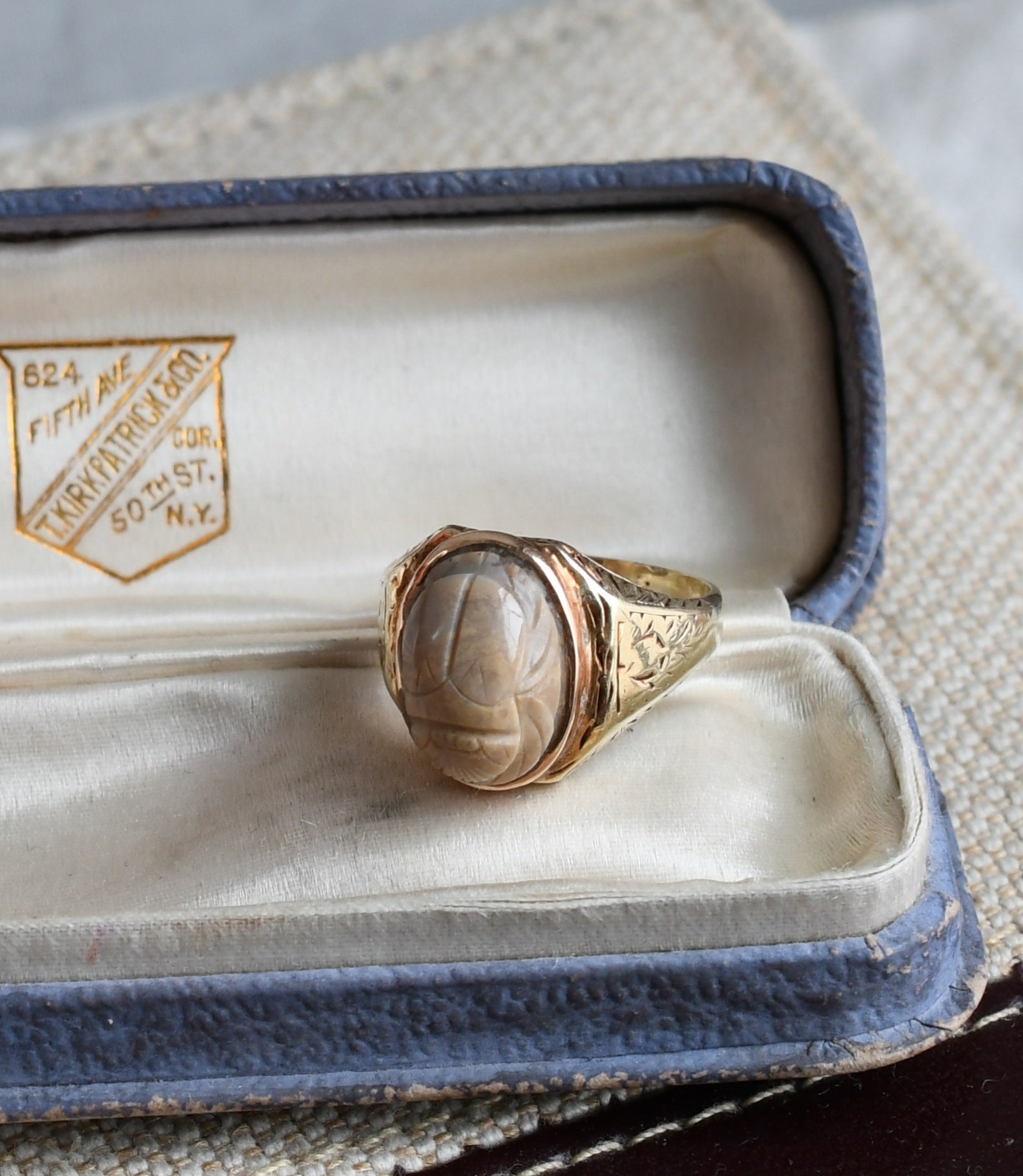 Vintage Carved Egyptian Scarab shops Ring