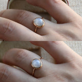 Vintage Antique 14K Bezel Star Sapphire Cabochon 3.44 CT Solitaire Engagement Cocktail Conversion Ring, Size 6.25, Gift for Her