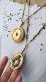 Large Antique Victorian 10K Solid Gold Coral Locket, Circa 1880s