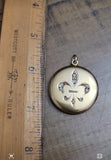 Reserved Antique Victorian Edwardian 12K-14K Solid Gold Fleur De Lis 0.35CTW Old Cut Diamond Locket, Monogram "JMC" or "MH", Gift for Her