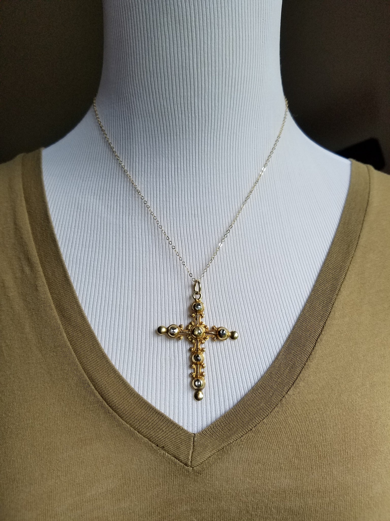 Clearance Christian Latin Cross Charm (7pcs / 17mm x 26mm / Tibetan Silver / 2 Sided) Catholic Jewelry Religion Charm Baptism Necklace Pendant CHM1835