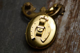 Reserved Antique Victorian 14K Solid Gold Lucky Horseshoe Belt Buckle Locket, Circa 1880s