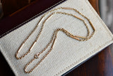 Vintage Mid-century 14K Solid Gold Ornate Bar Link Belcher Link Chain Necklace, Locket Chain, 26.25 Inches