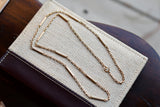 Vintage Mid-century 14K Solid Gold Ornate Bar Link Belcher Link Chain Necklace, Locket Chain, 26.25 Inches
