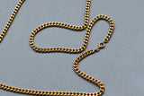 Vintage Solid 18K Gold Curb Link Necklace, Cable Belcher Link, Locket Chain, Long Sweater Layer Chain, 28.5 Inches