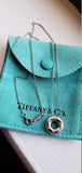 Vintage Retired Authentic Tiffany & Co Etoile Platinum Diamond Open Circle Pendant Necklace, Donut Charm