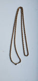 Antique Victorian 14K Gold Interlocking Link Long Guard Muff Chain, 40 Inches