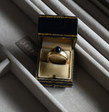 Antique Tiffany & Co 18K Gold Gypsy Set GIA Certified Cambodia No Heat Sapphire Sugarloaf Cabochon Ring, Size 6