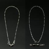 Antique Chinese Export Solid Platinum Ornate Link Chain, 15" Plus 1 & 7/8" Extension, Choker Necklace, Gift for Her